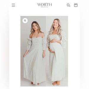 Catherine Off Shoulder Maxi Dress in Mint